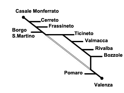 schema linea Casale Valenza